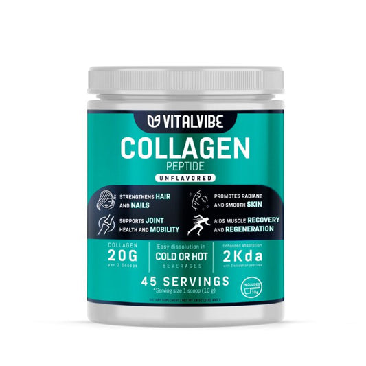 Bovine Collagen Peptides - 20 g per serving - Skin, hair, nails, joints, and muscles - 45 servings - VitalVibe (Copia)