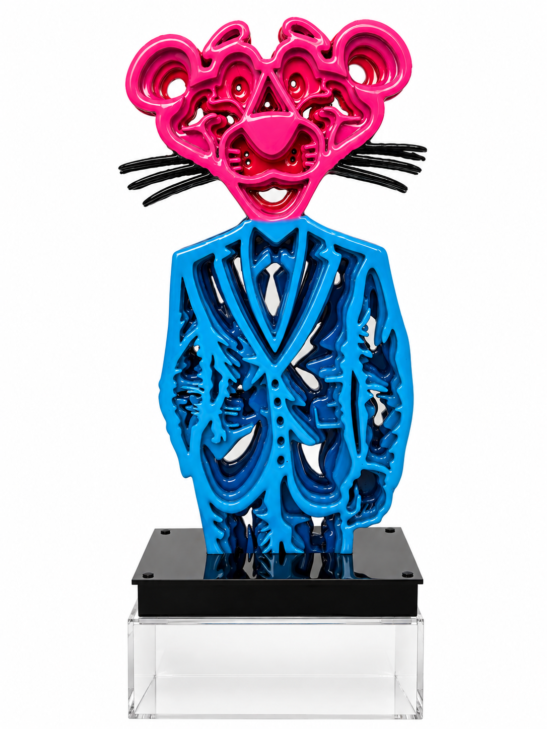 Panther Resin and Wood Sculpture — Fragmentos, One of One Contemporary Art by Mónica Garcés